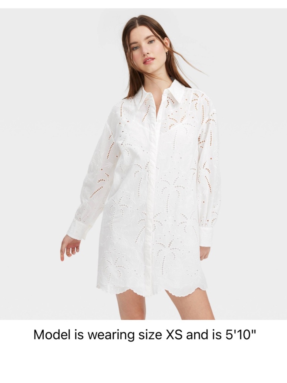 Roller Rabbit x Target White Eyelet Mini Shirt Dress